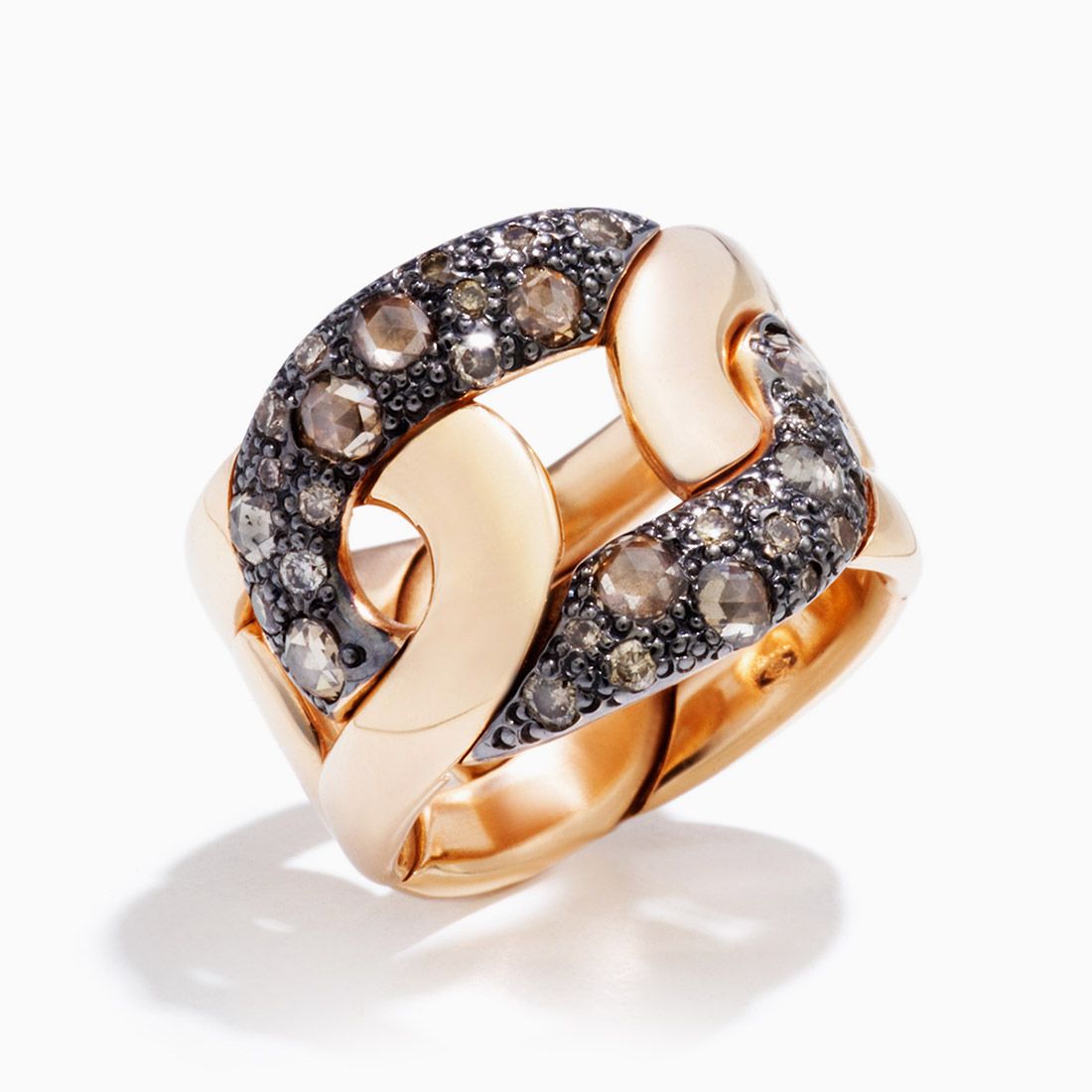 Anillo Pomellato Tango con diamantes marrones