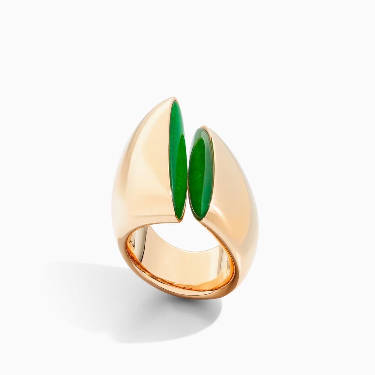 Vhernier eclisse ring in rose gold with jacon
