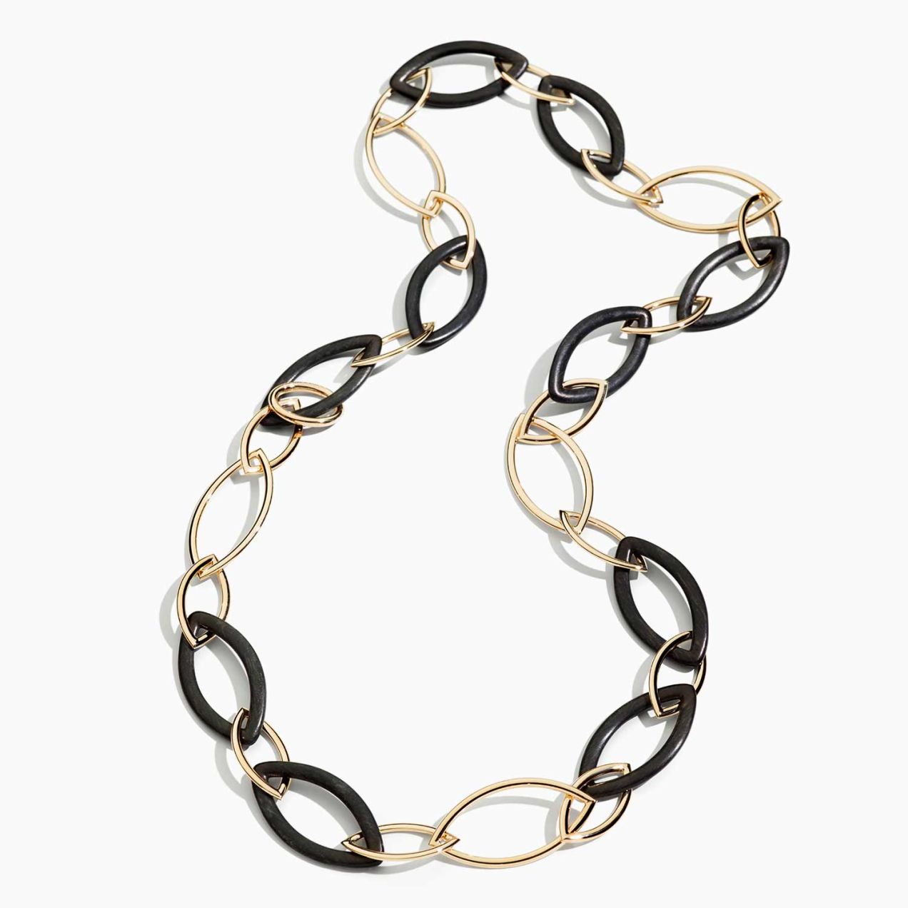 Vhernier Pop rose gold chain with ebony