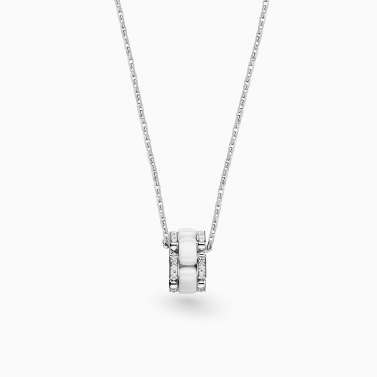 Necklace CHANEL Ultra white gold and white ceramic with diamonds