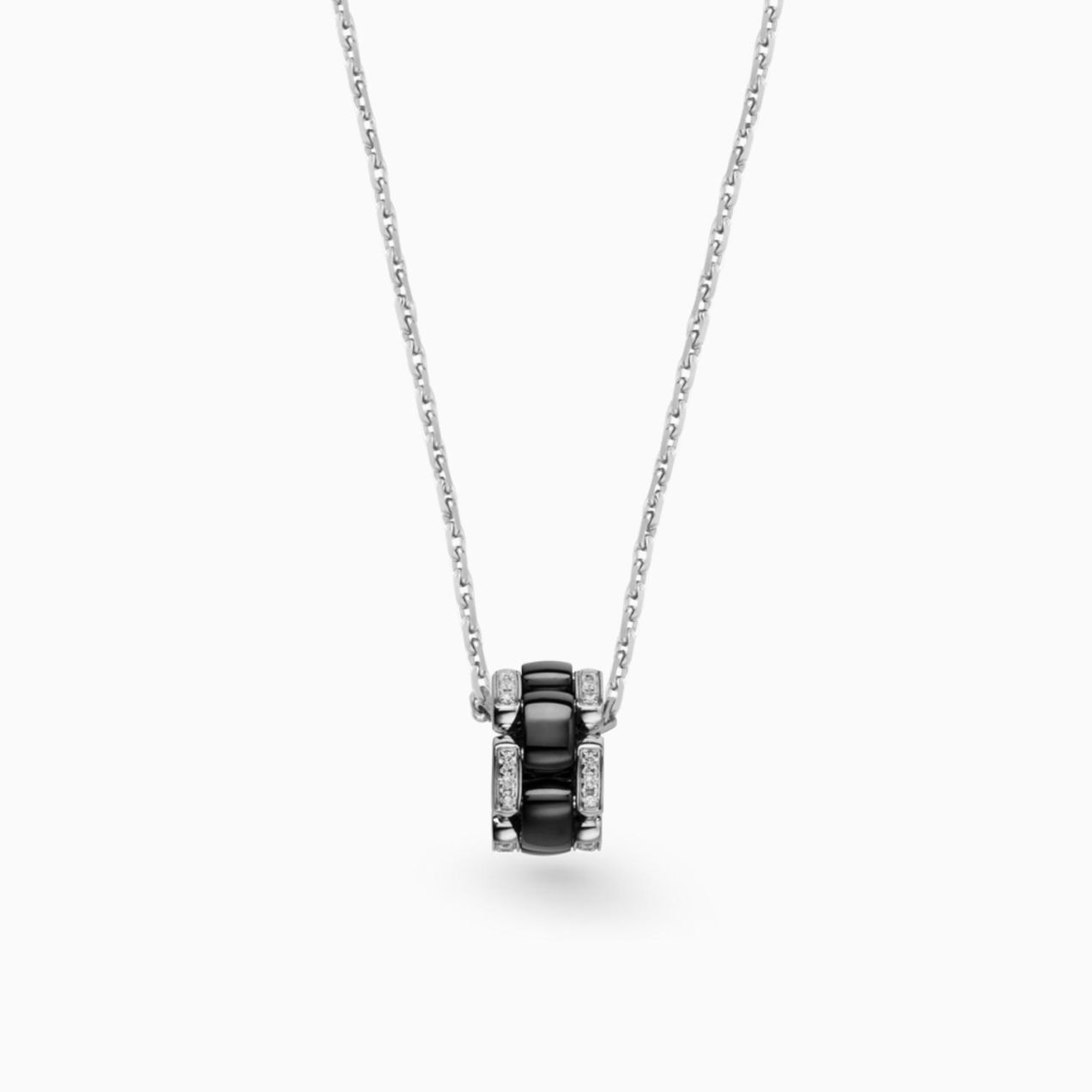 Necklace CHANEL Ultra white gold and black ceramic with diamonds