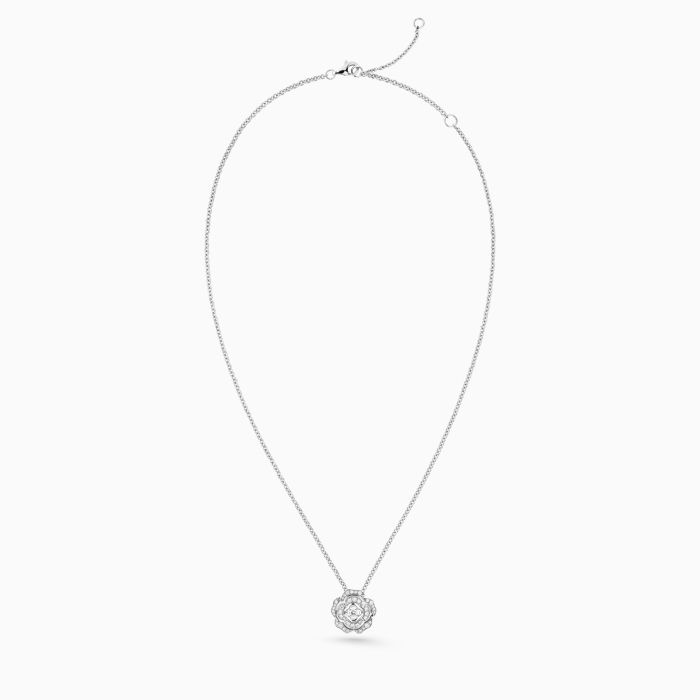 Necklace CHANEL Bouton de Camelia white gold with diamonds