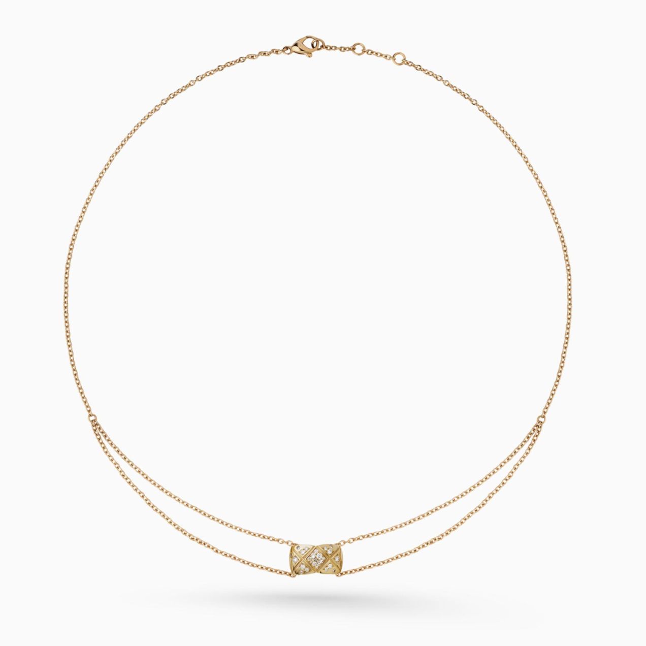 Necklace CHANEL Coco Crush beige gold with diamonds