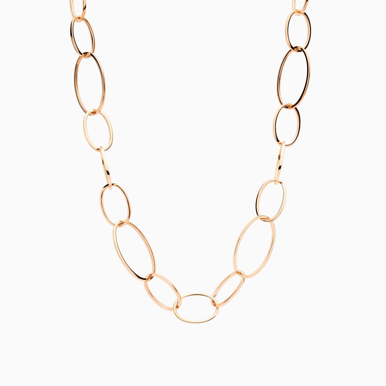 Collar with rose golden hoops