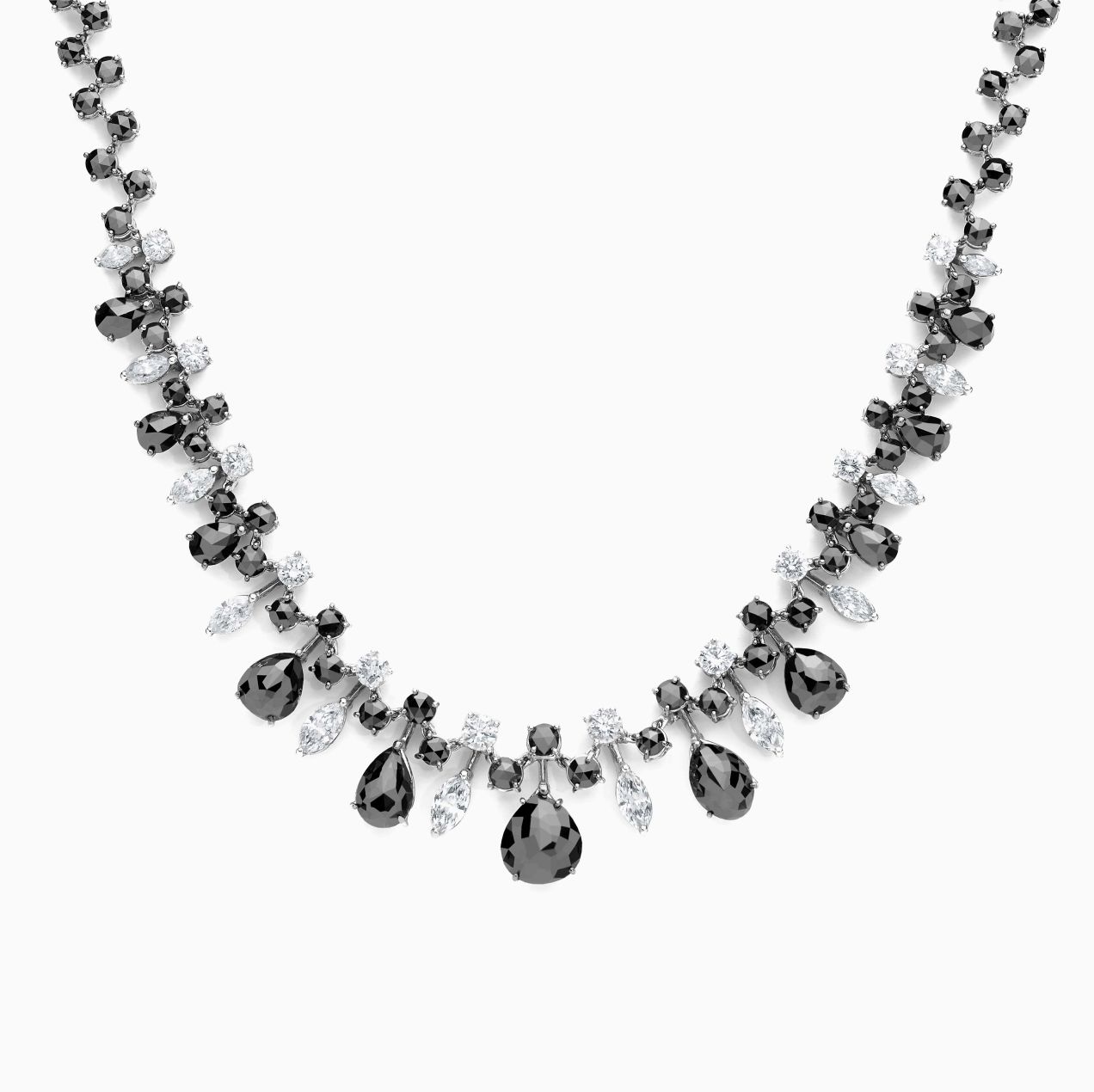 Black and White diamond necklace