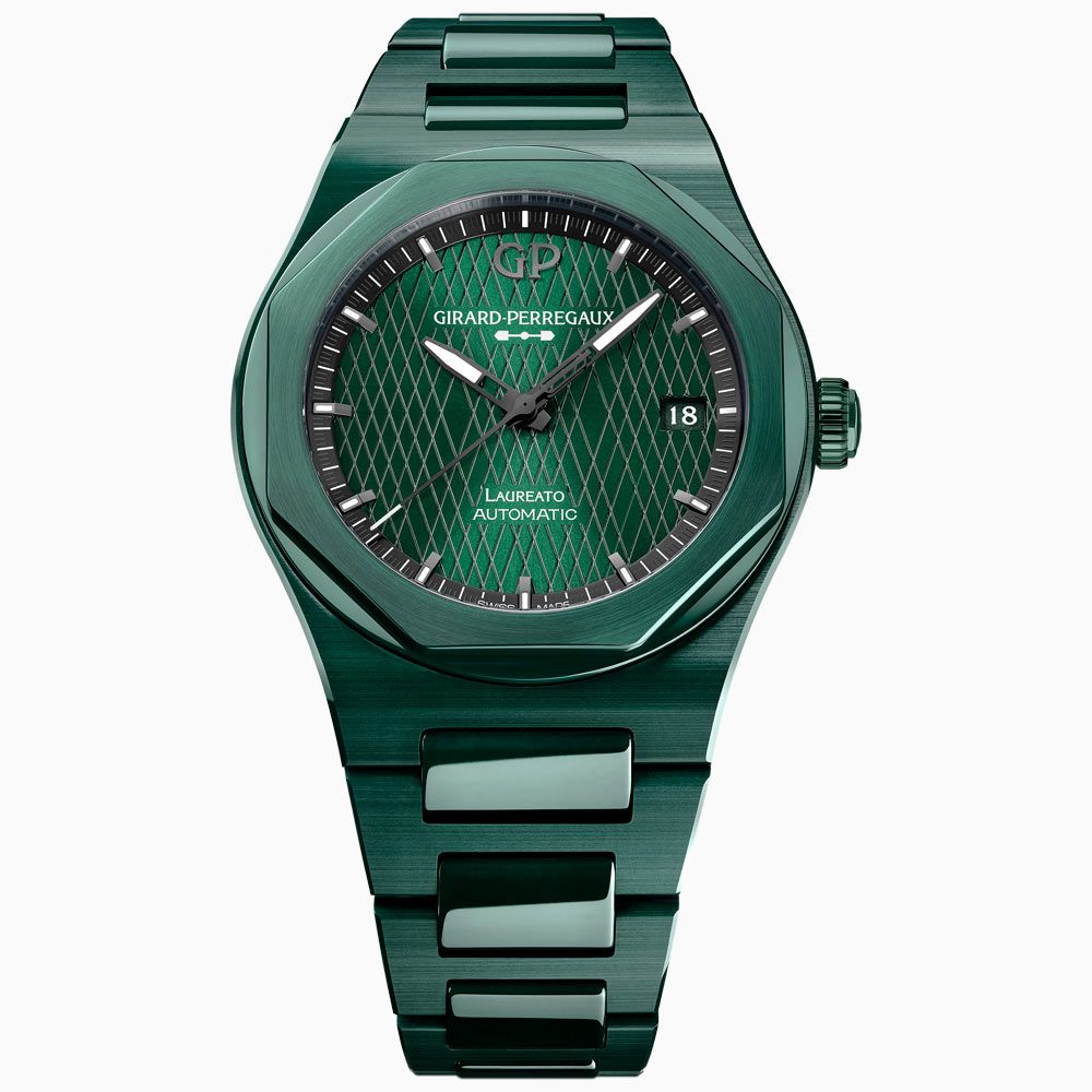 Girard Perregaux Laureato 38 mm Green Ceramic Aston Martin Edition