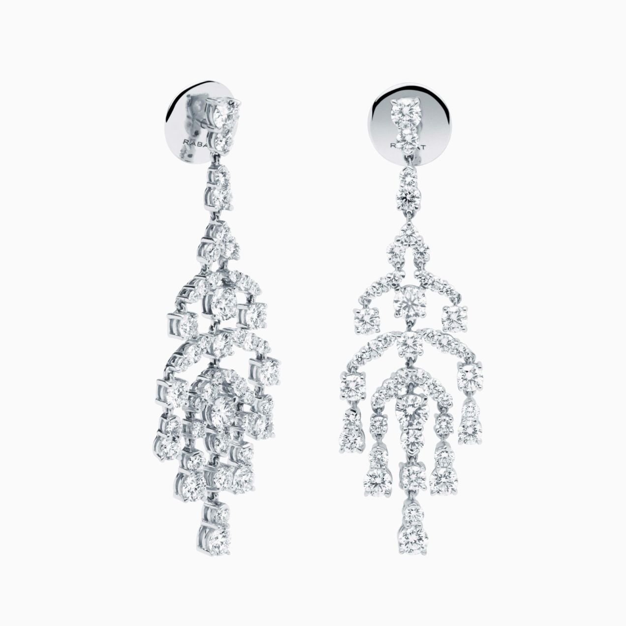 Pendientes de oro blanco con diamantes