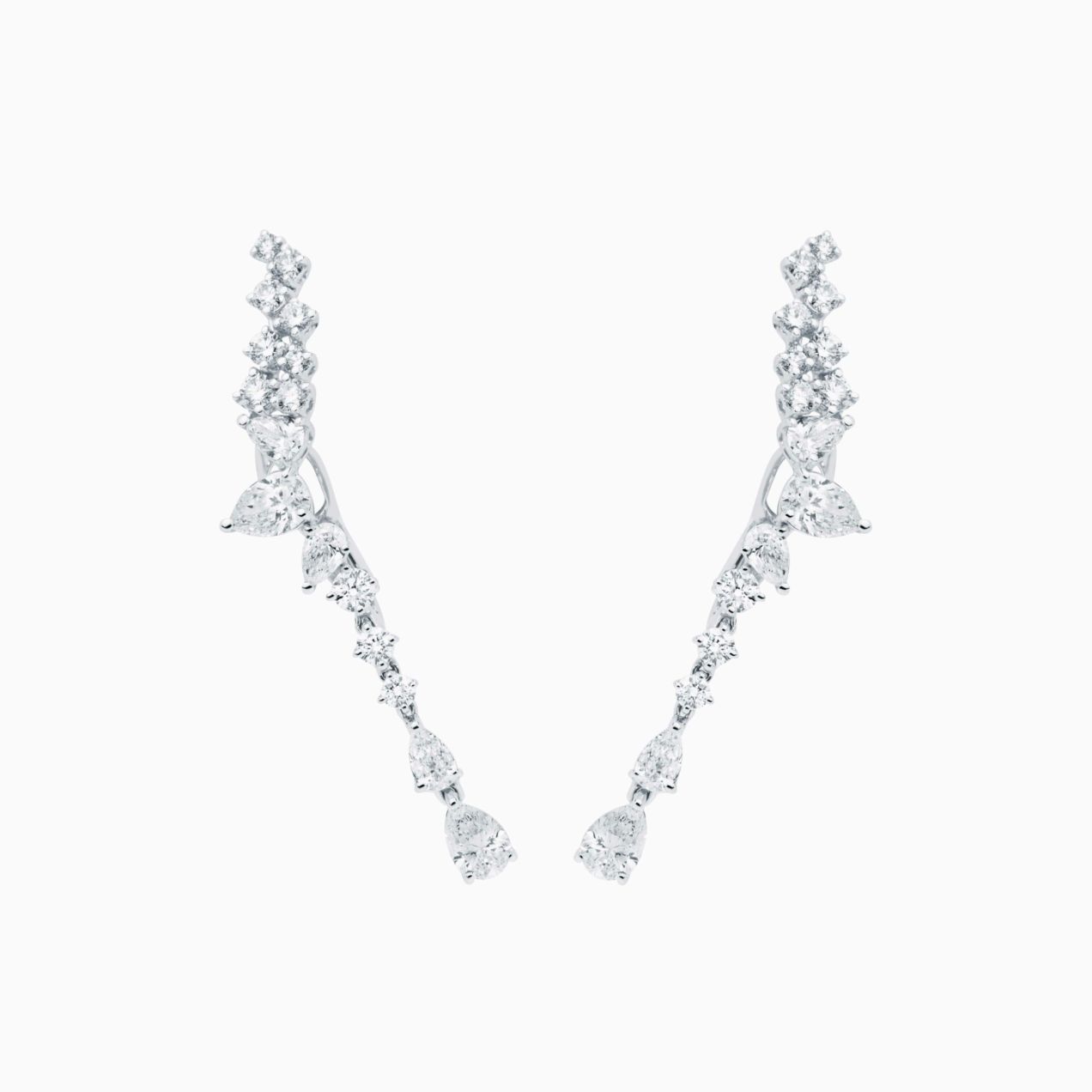 Earrings earcuff RABAT white gold with diamonds