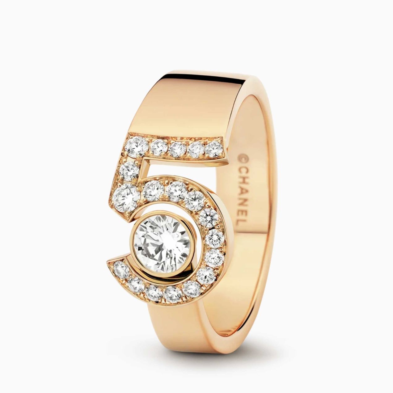 Anillo CHANEL Eternal Nº5 de oro rosa