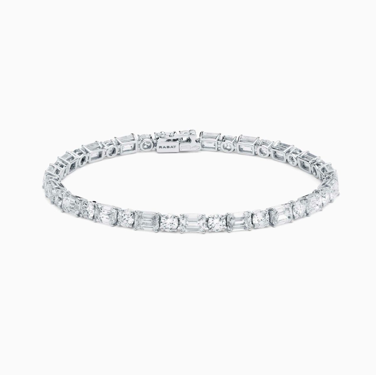 White gold riviere bracelet with diamonds