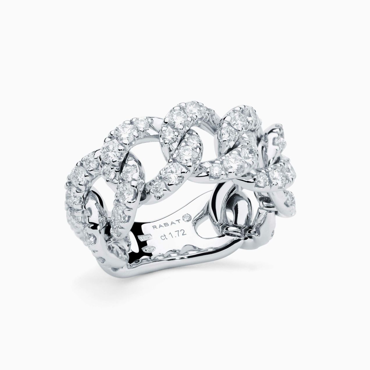White gold with diamonds ring
