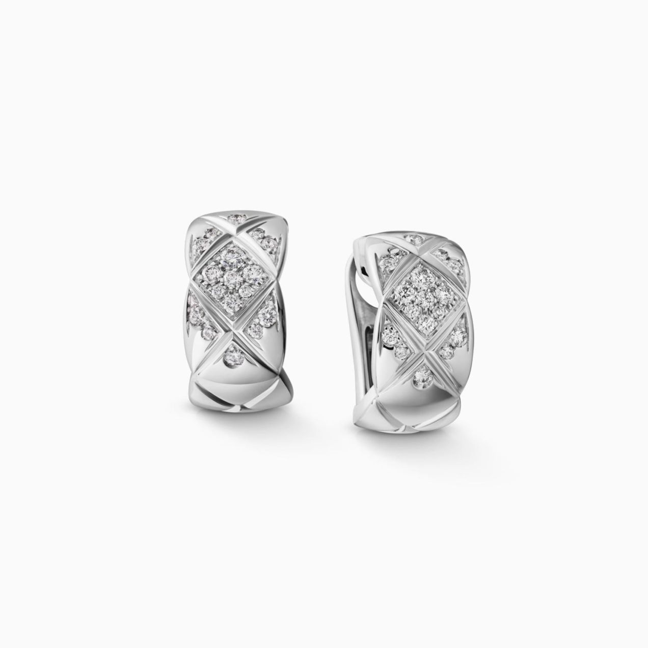 Earrings CHANEL Coco Crush white gold with diamonds