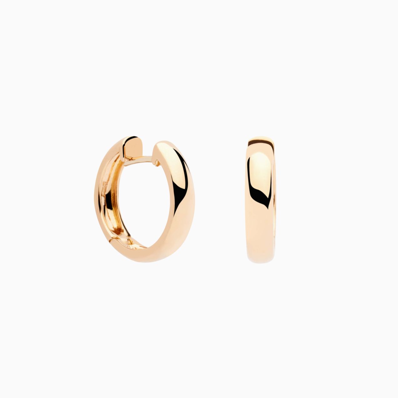 Pendientes de aro de oro rosa