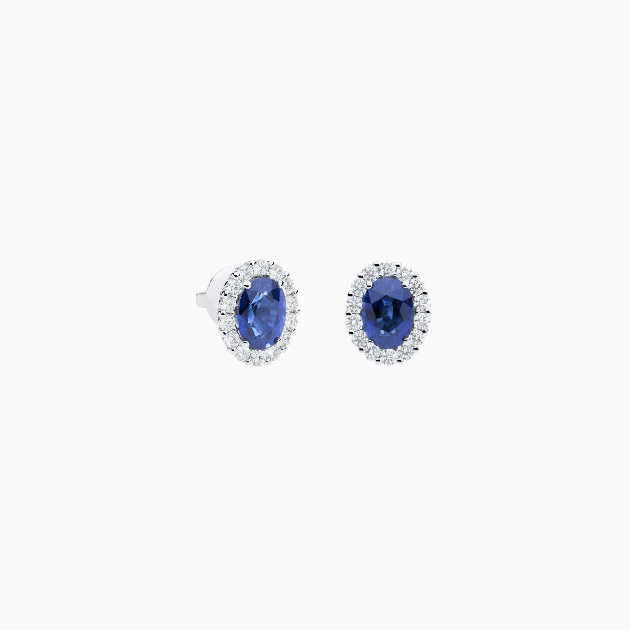 White gold earrings with sapphires and diamond orla