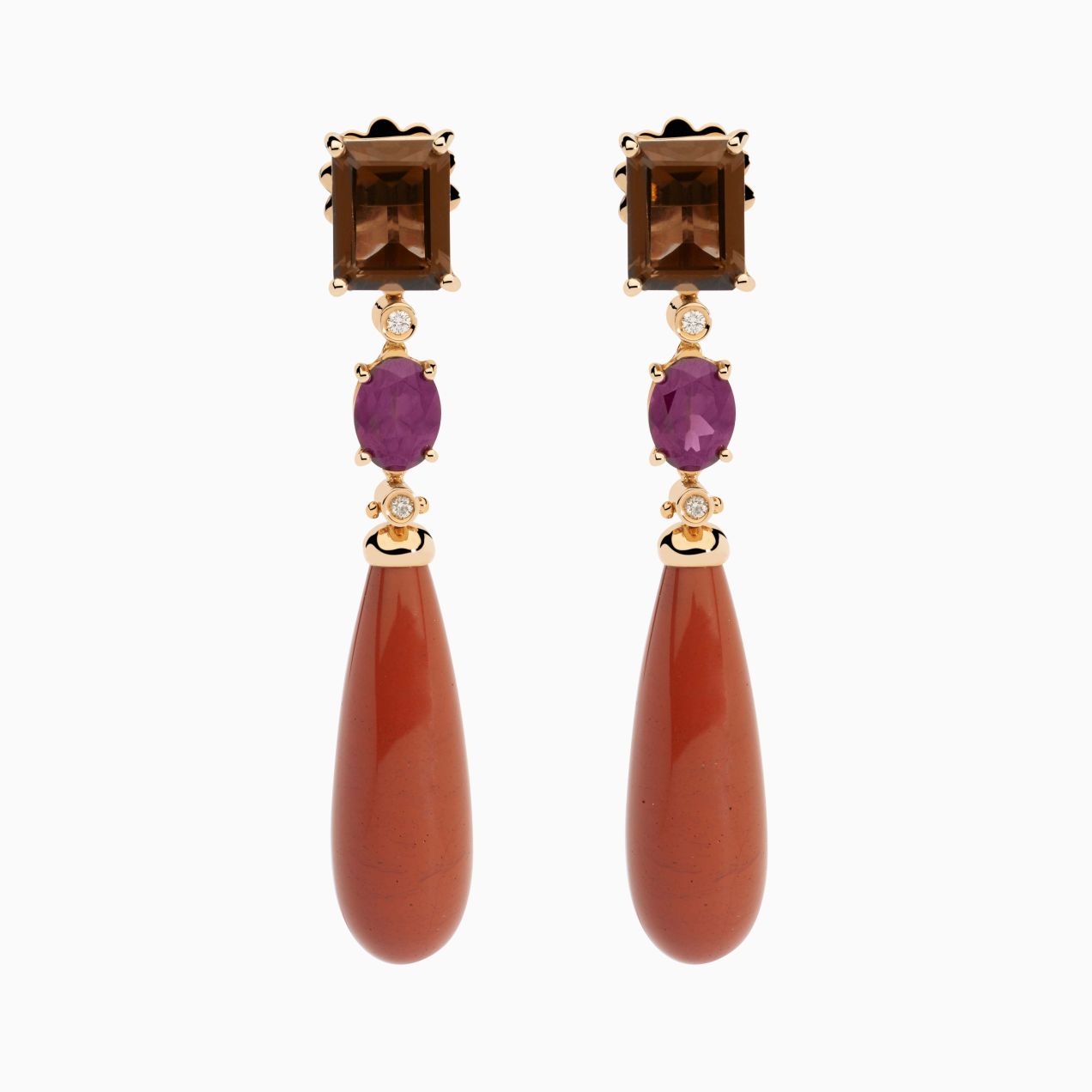 Couloured Gemstone Earrings