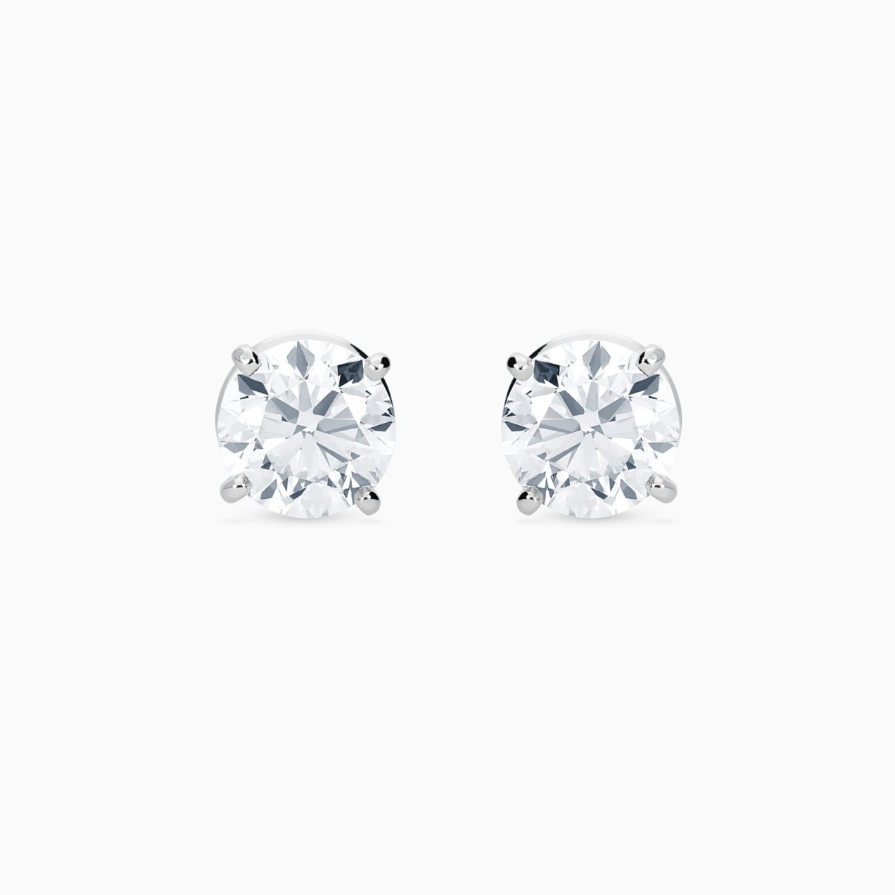 White gold diamond sleeper earrings