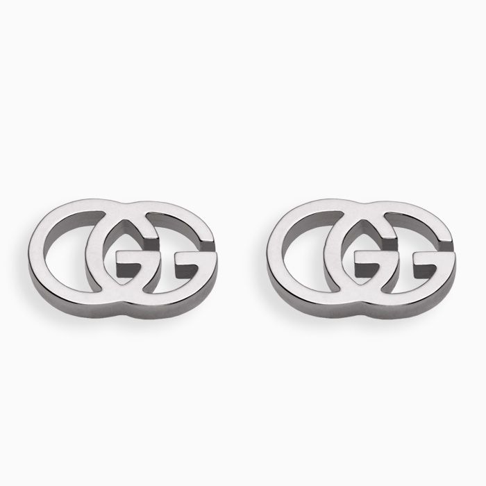 Gucci stud earrings in white gold