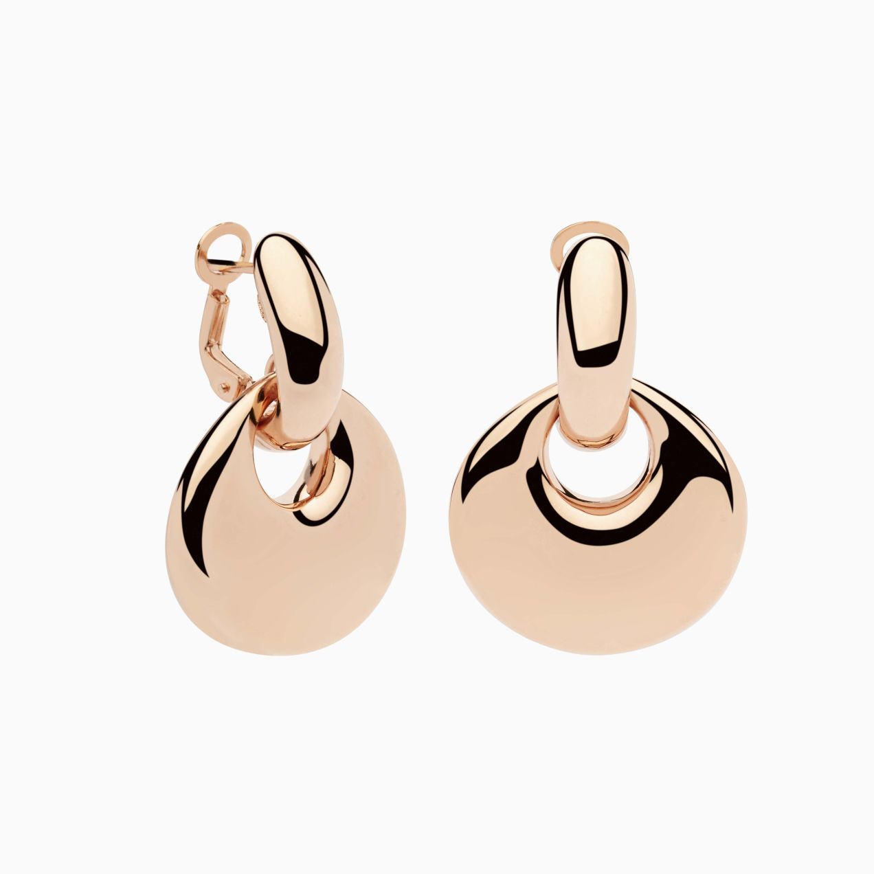 Rose gold tear earrings