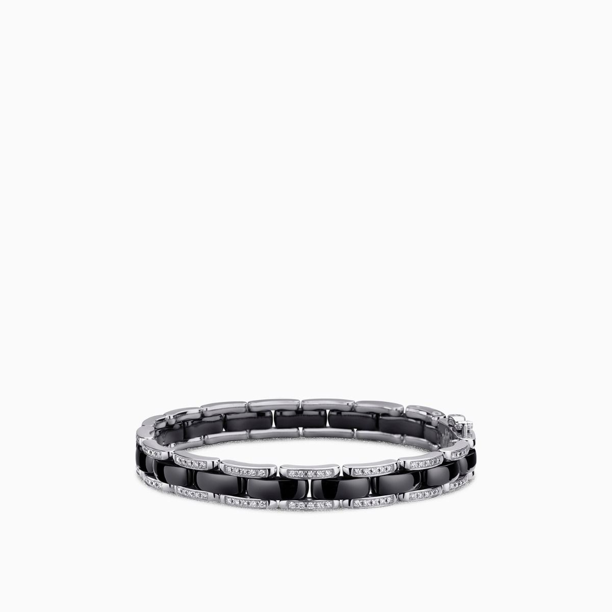 Bracelet CHANEL white gold and black ceramic with diamonds