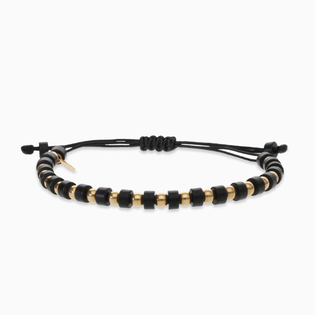 Bracelet with onyx and gold balls RABAT