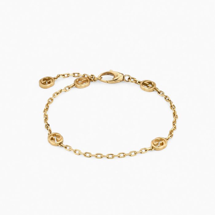 Gucci GG Interlocking bracelet in yellow gold 