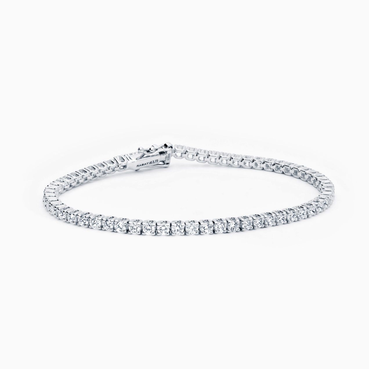 Pulsera rivière de oro blanco con diamantes 