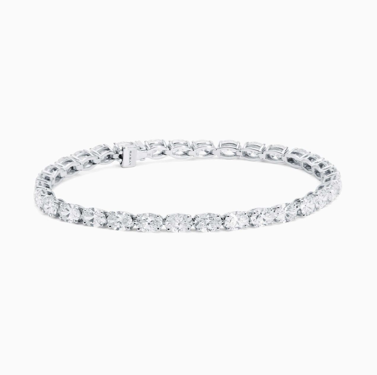 White gold and diamonds riviere bracelet