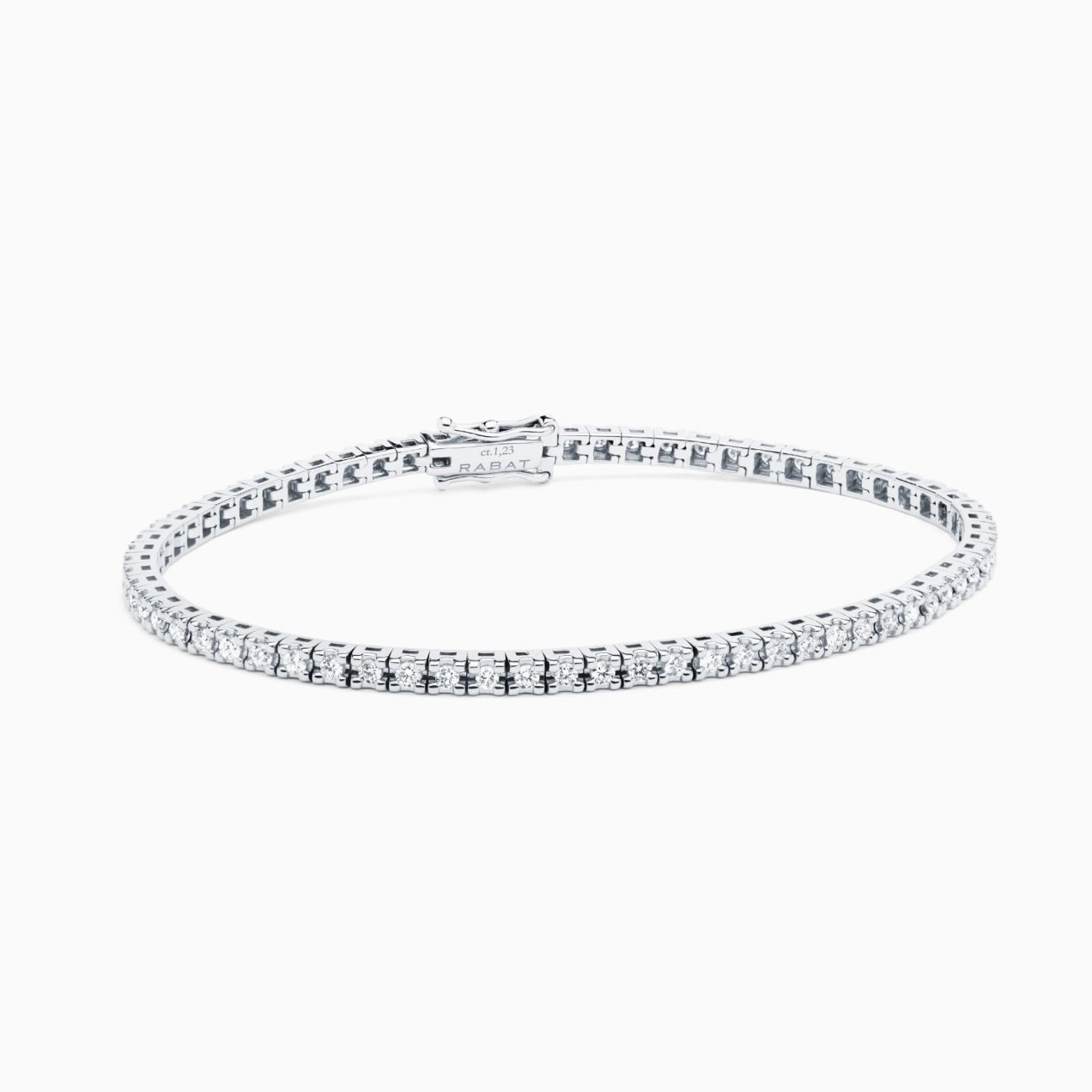 White gold bracelet riviere with diamonds