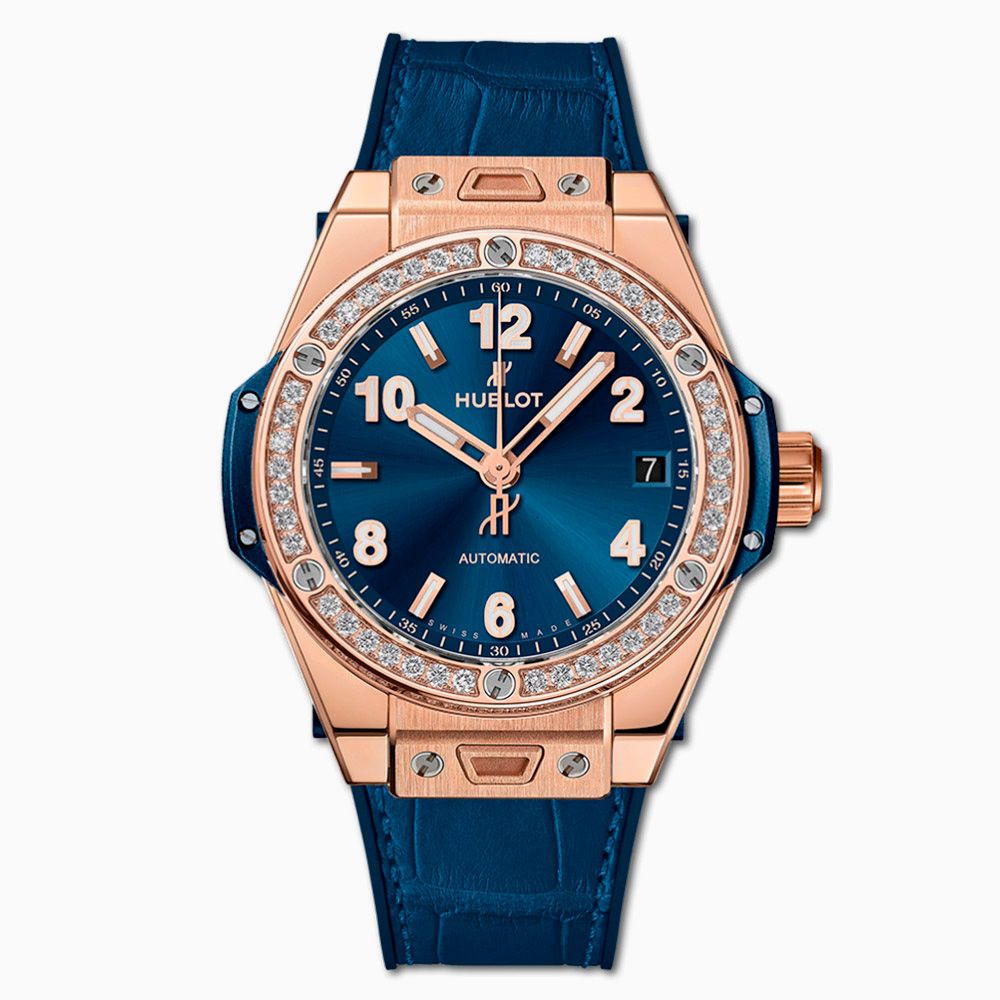 Hublot Big Bang One Click King Gold Blue Diamonds