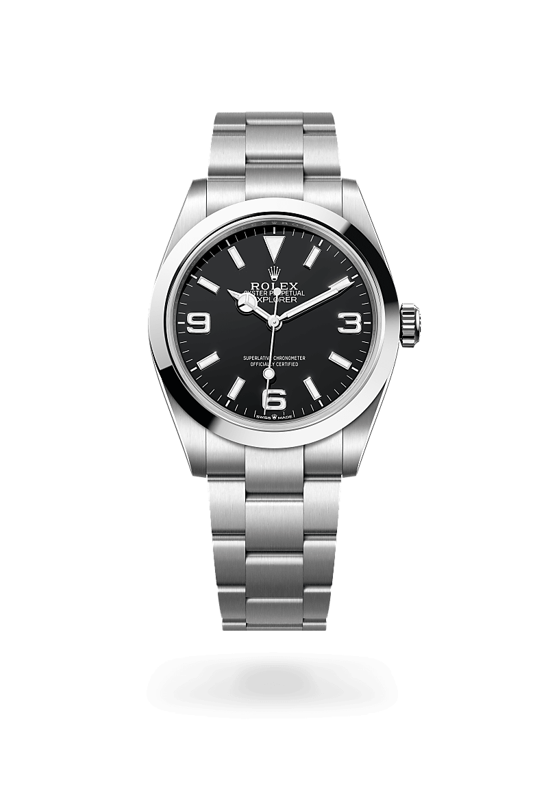 Rolex Explorer 40 ref: M224270-0001 de acero oystersteel. Con esfera Negra y brazalete Oyster con cierre de seguridad desplegable oysterlock con cómodo sistema de extensión easylink de 5 mm