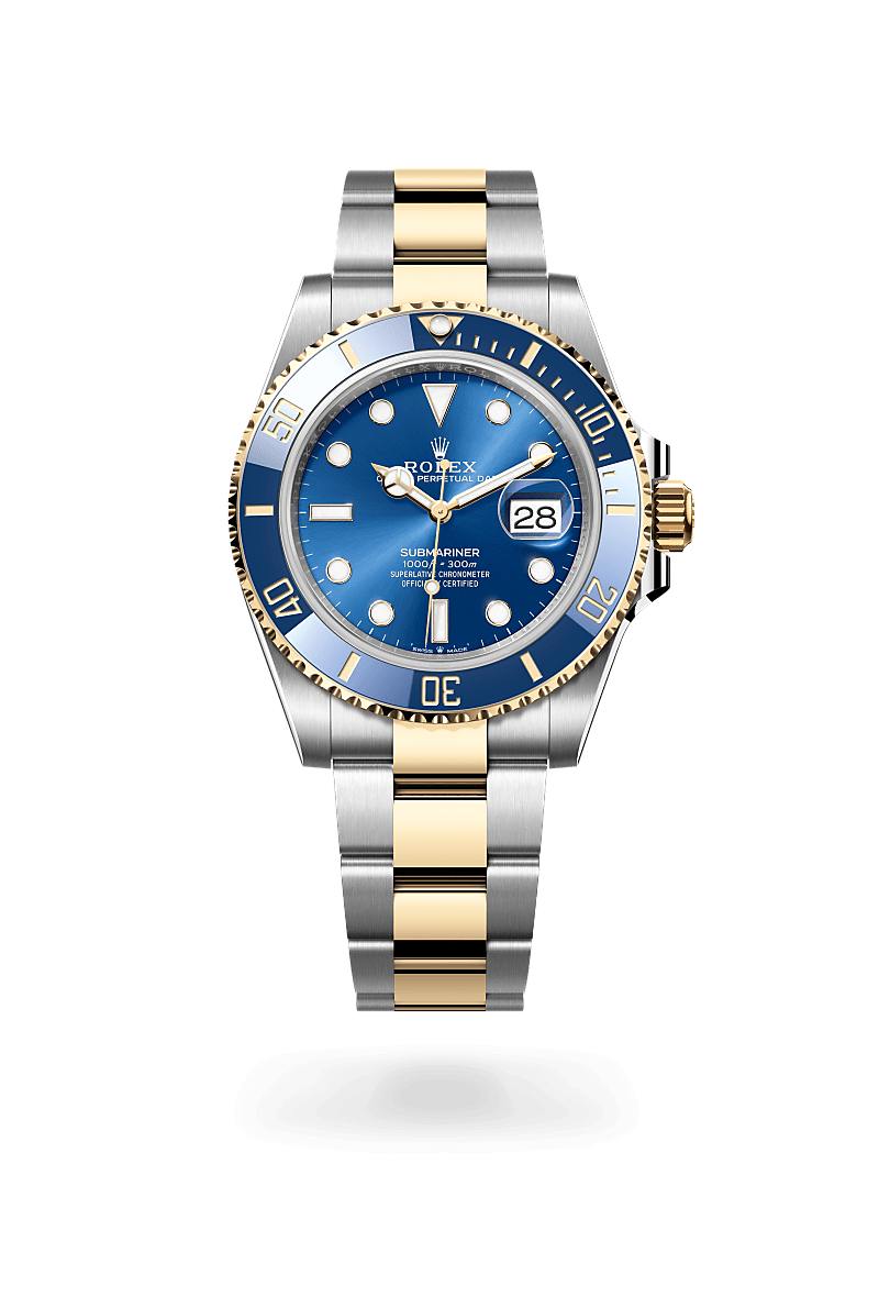 Rolex Submariner Date ref: M126613LB-0002 de rolesor amarillo —combinación de acero oystersteel y oro amarillo. Con esfera Azul real y brazalete Oyster con cierre de seguridad desplegable oysterlock con sistema de extensión rolex glidelock