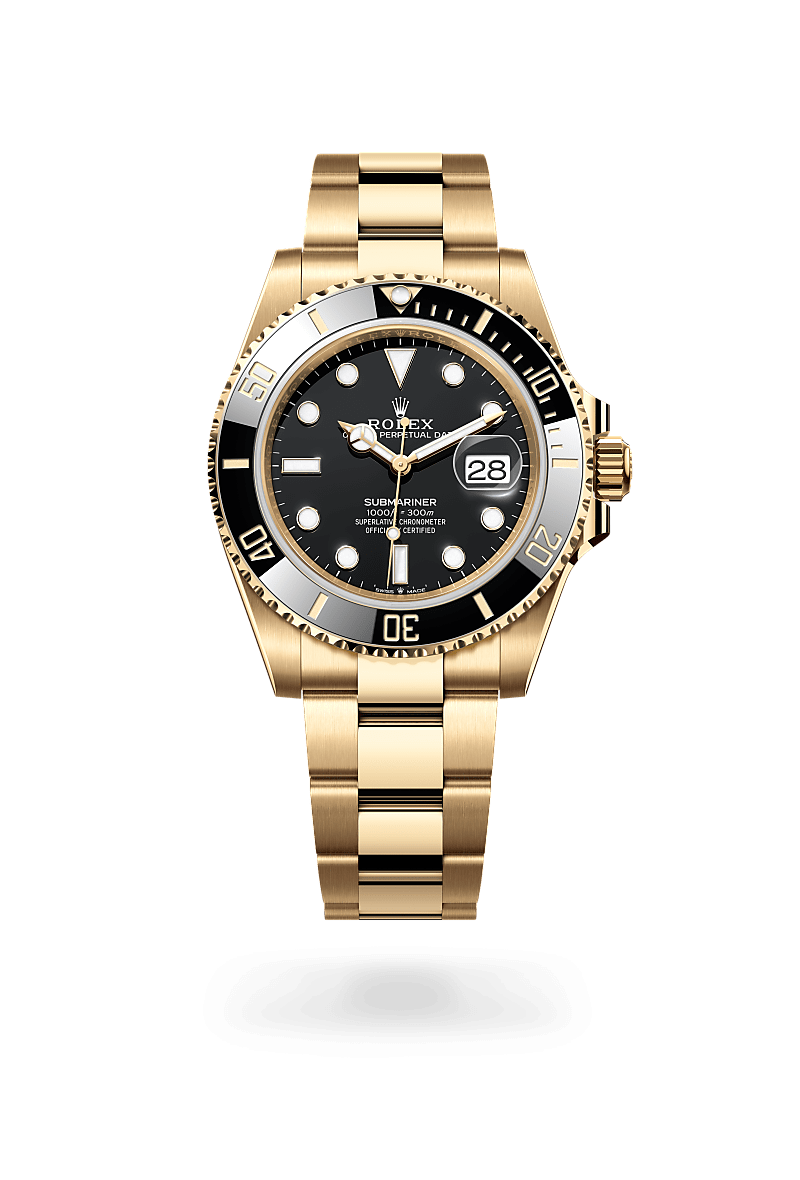 Rolex Submariner Date ref: M126618LN-0002 de oro amarillo de 18 quilates. Con esfera Negra y brazalete Oyster con cierre de seguridad desplegable oysterlock con sistema de extensión rolex glidelock