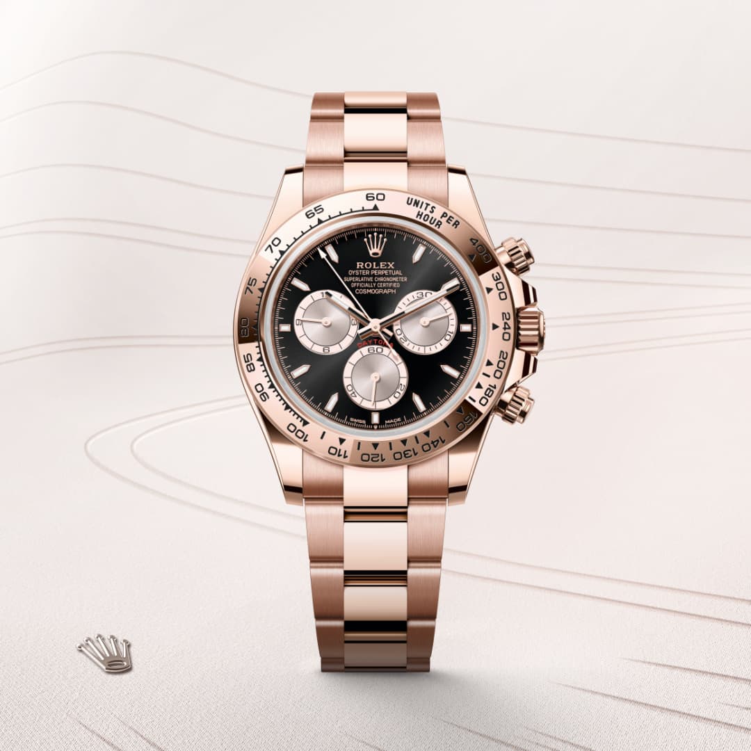 Rolex Cosmograph Daytona ref: M126505-0001 oyster, 40 mm, oro everose. De movimiento perpetual, cronógrafo mecánico, de cuerda automática con calibre 4131, Manufactura Rolex. 