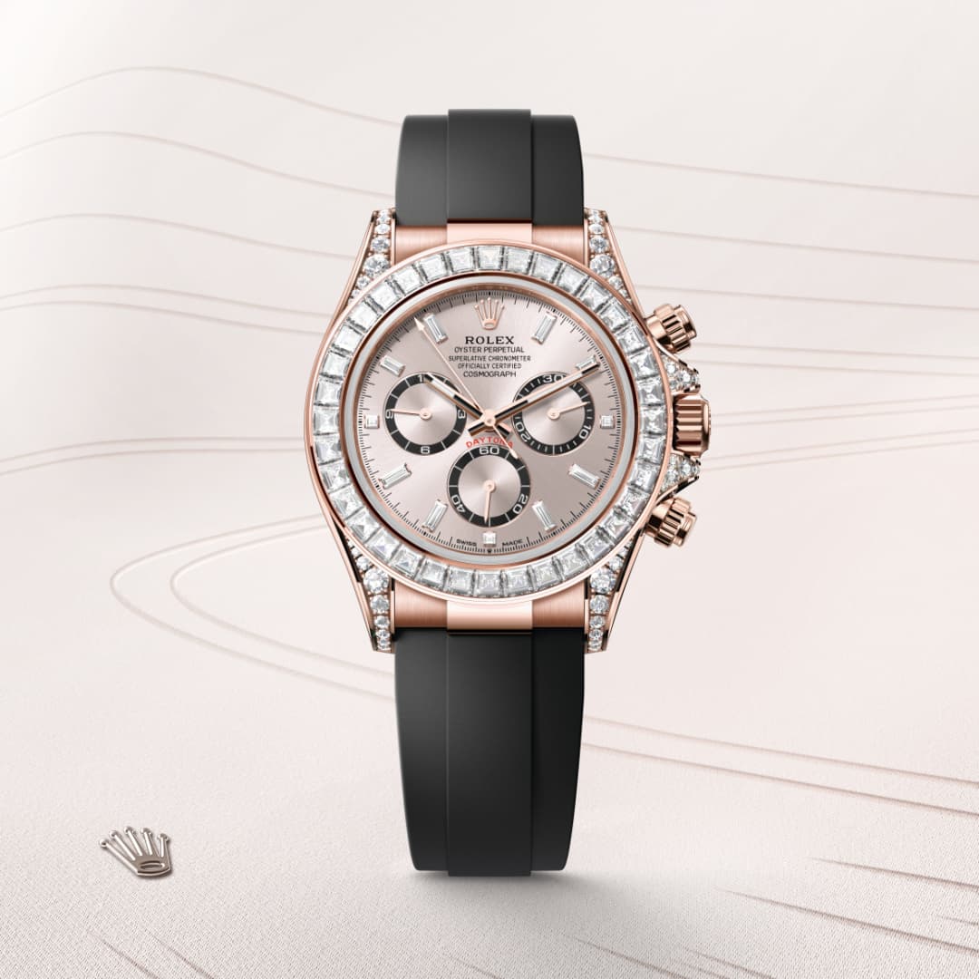 Rolex Cosmograph Daytona ref: M126535TBR-0002 oyster, 40 mm, oro everose y diamantes. De movimiento perpetual, cronógrafo mecánico, de cuerda automática con calibre 4131, Manufactura Rolex. 