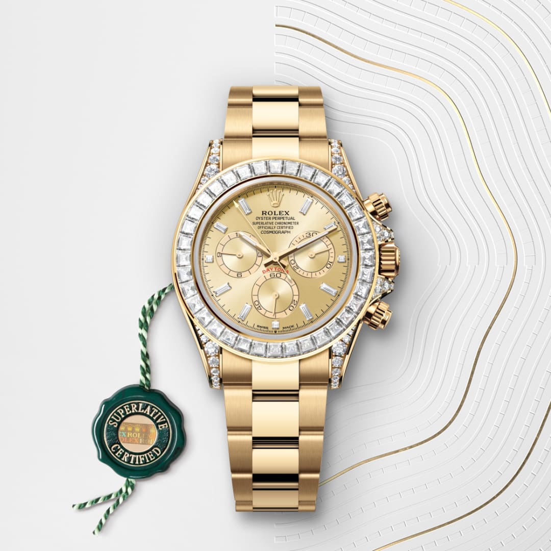 El reloj Rolex Cosmograph Daytona ref: M126598TBR-0001 viene acompañado de un sello verde, un símbolo de su estatus de Cronómetro Superlativo, aplicando la garantía de cinco años.