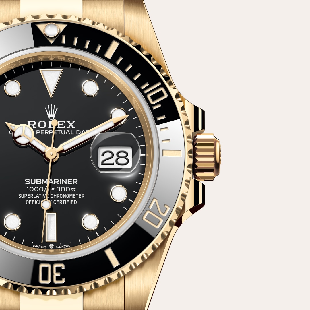 Reloj Rolex Submariner Date ref: M126618LN-0002 con esfera de color Negra, con cristal de Zafiro resistente a las rayaduras, lente Cyclops sobre la fecha. Presenta bisel Giratorio unidireccional graduado 60 minutos, disco Cerachrom de cerámica negra resis 