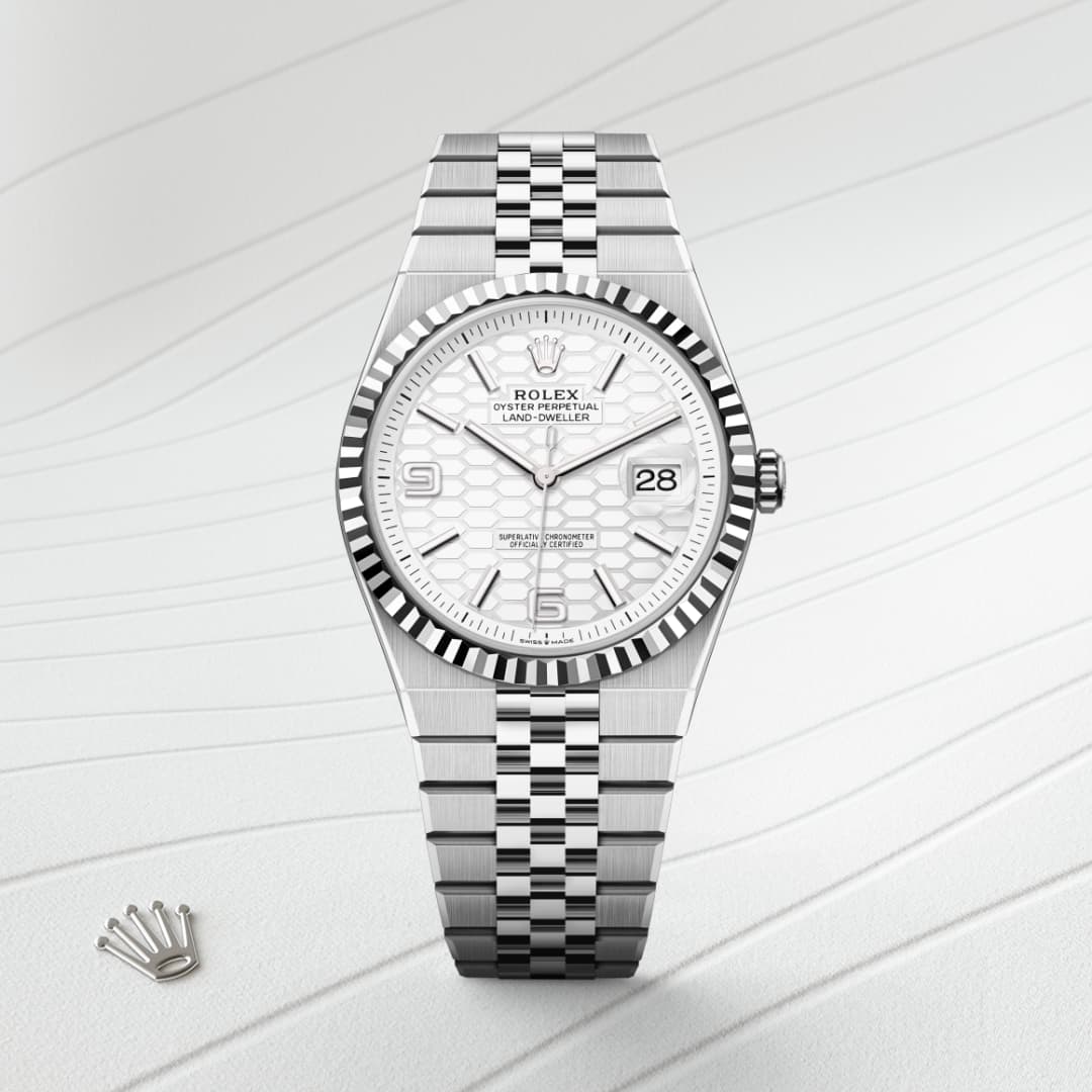 Rolex Land-Dweller 40 ref: M127334-0001 oyster, 40 mm, acero oystersteel y oro blanco. De movimiento perpetual, mecánico, de cuerda automática con calibre 7135, Manufactura Rolex. 