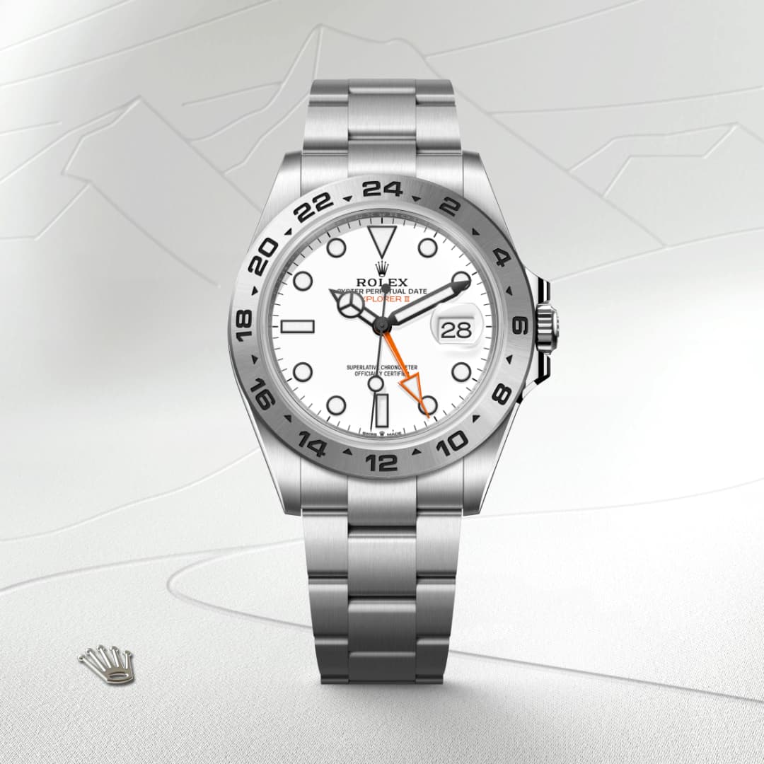 Rolex Explorer II ref: M226570-0001 oyster, 42 mm, acero oystersteel. De movimiento perpetual, mecánico, de cuerda automática, función gmt con calibre 3285, Manufactura Rolex. 