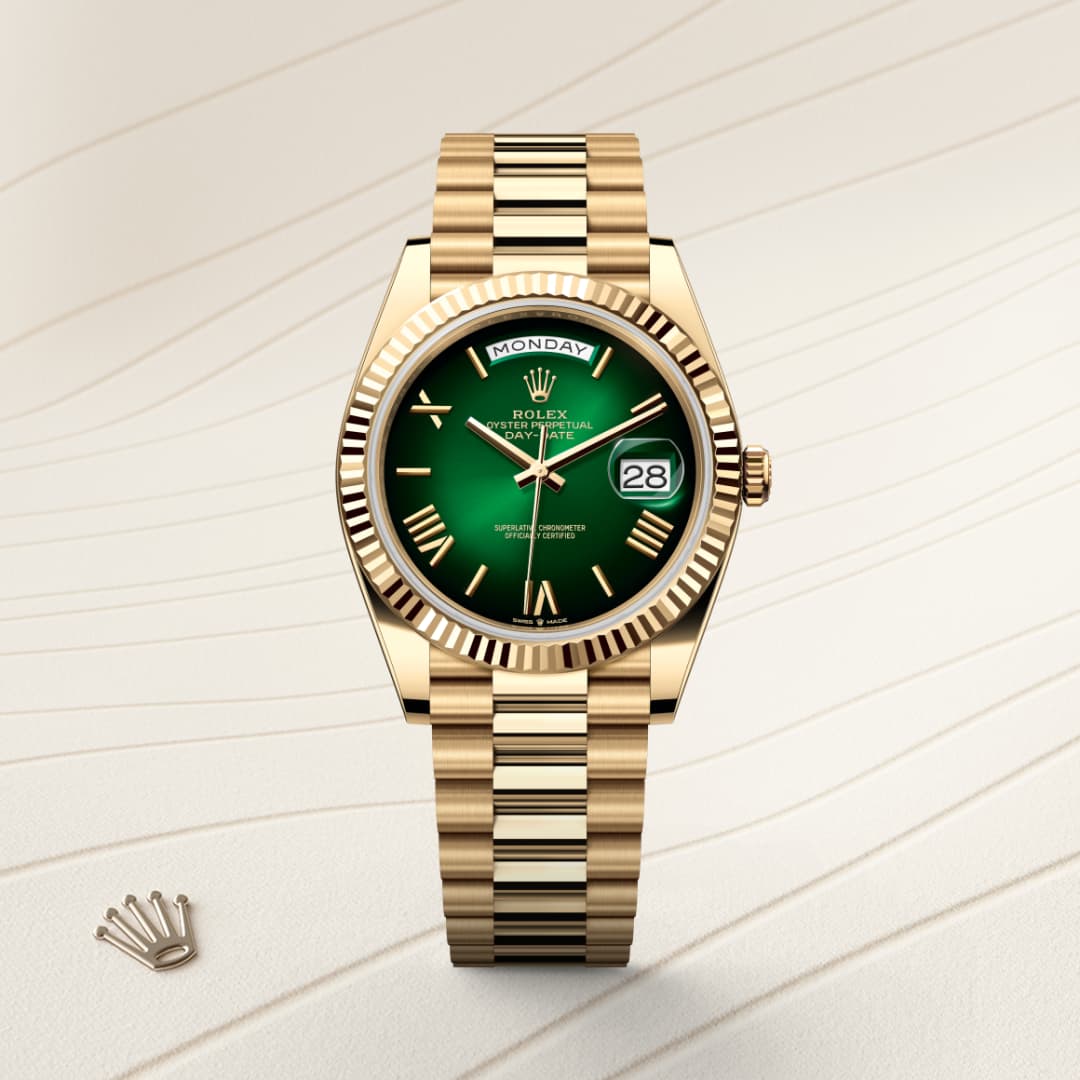 Rolex Day-Date 40 ref: M228238-0069 oyster, 40 mm, oro amarillo. De movimiento perpetual, mecánico, de cuerda automática con calibre 3255, Manufactura Rolex.