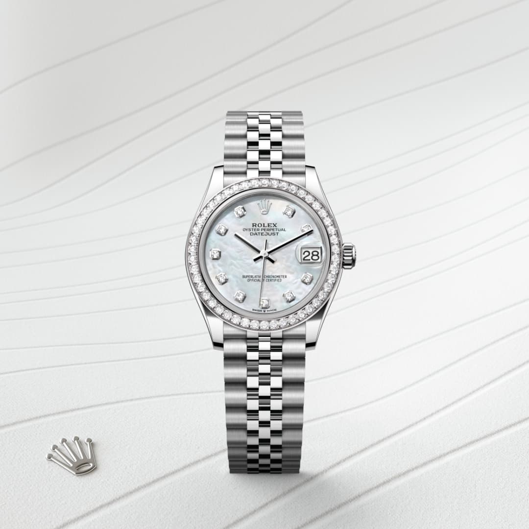 Rolex Datejust 31 ref: M278384RBR-0008 oyster, 31 mm, acero oystersteel, oro blanco y diamantes. De movimiento perpetual, mecánico, de cuerda automática con calibre 2236, Manufactura Rolex. 