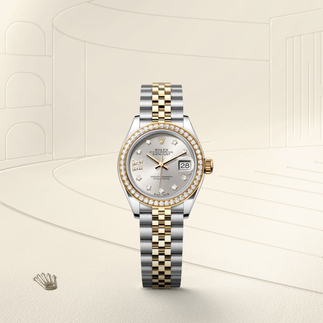 Rolex Lady-Datejust ref: M279383RBR-0003 oyster, 28 mm, acero oystersteel, oro amarillo y diamantes. De movimiento perpetual, mecánico, de cuerda automática con calibre 2236, Manufactura Rolex. 