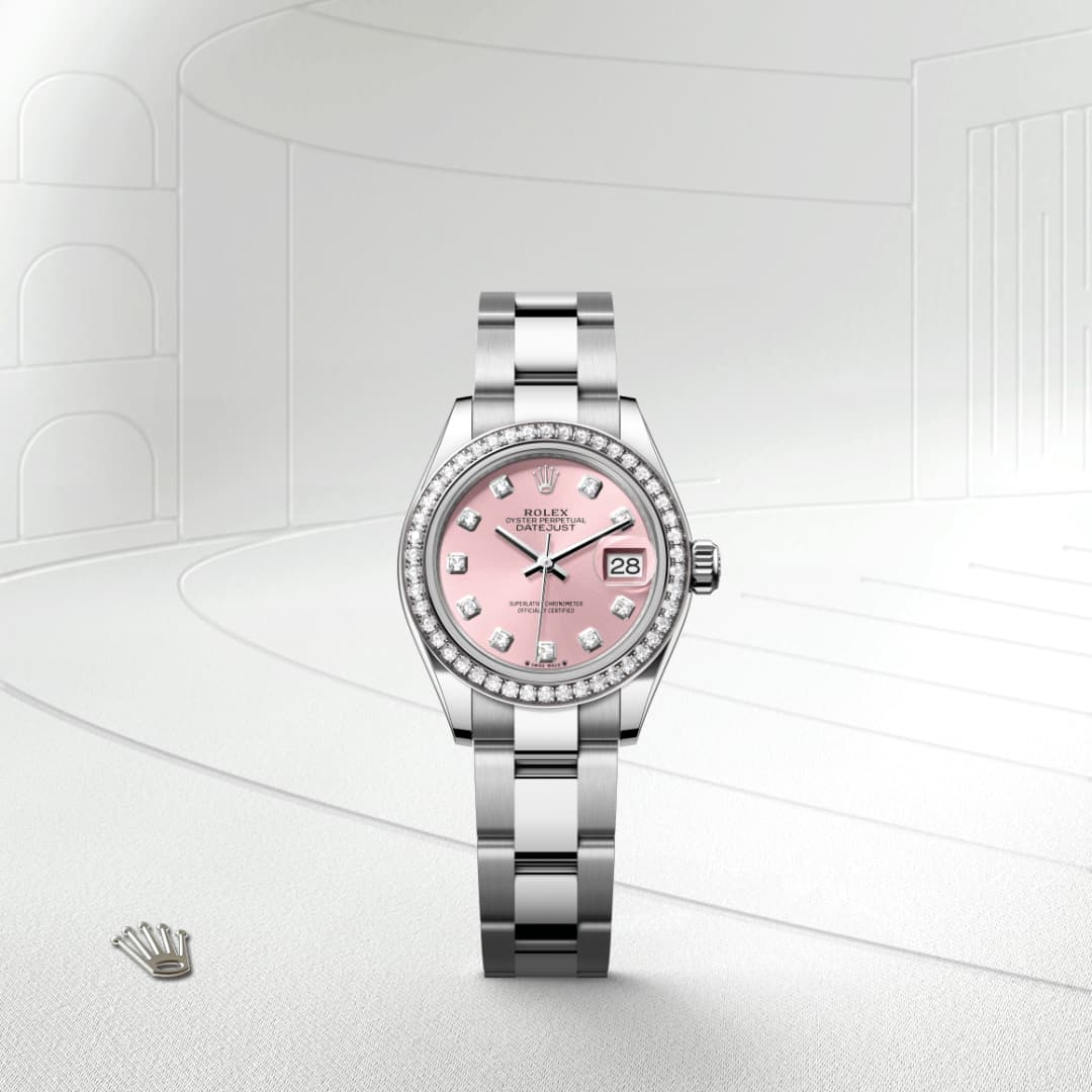 Rolex Lady-Datejust ref: M279384RBR-0004 oyster, 28 mm, acero oystersteel, oro blanco y diamantes. De movimiento perpetual, mecánico, de cuerda automática con calibre 2236, Manufactura Rolex. 