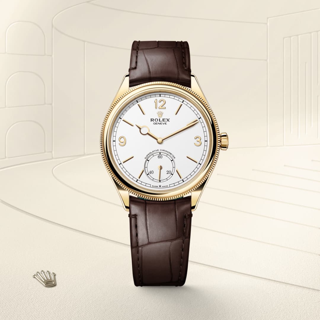 Rolex 1908 ref: M52508-0006 39 mm, oro amarillo de 18 quilates, acabado pulido. De movimiento perpetual, mecánico, de cuerda automática con calibre 7140, Manufactura Rolex. 