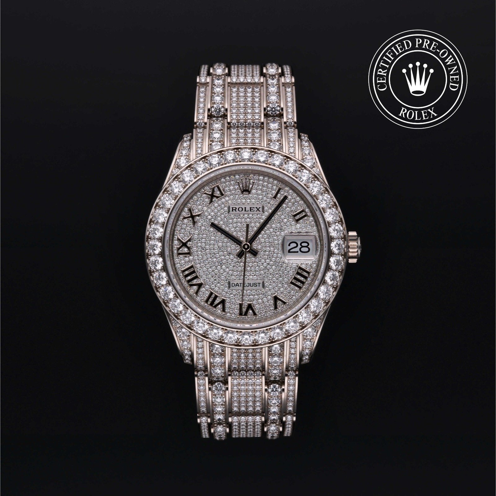 Rolex Certified Pre Owned Datejust Pearlmater 39 mm in white gold 86409RBR RABAT Jewellery