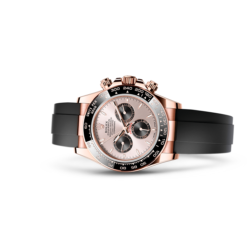 Detalle del brazalete del Rolex Cosmograph Daytona Oro Everose de 18 quilates ref: M126515LN-0006
