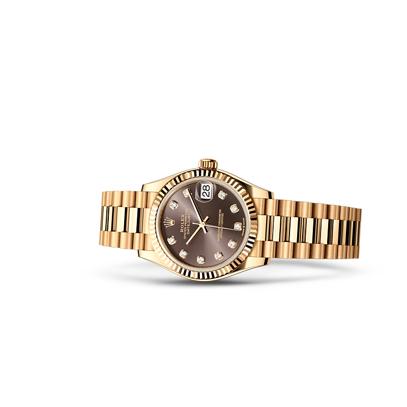 Detalle del brazalete del Rolex Datejust 31 Oro amarillo de 18 quilates ref: M278278-0036