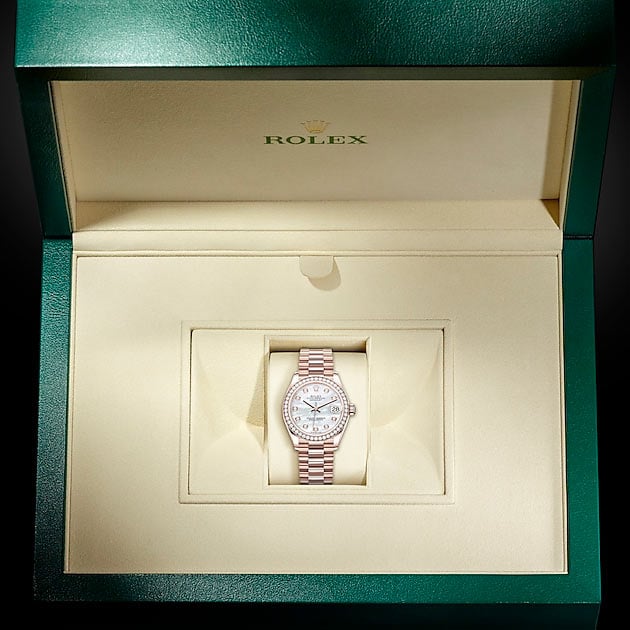 Packaging del reloj Rolex Datejust 31 Oro Everose de 18 quilates ref: M278285RBR-0005