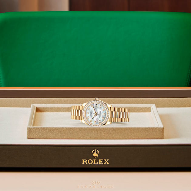 Exposición en la joyeria del reloj Rolex Datejust 31 Oro amarillo de 18 quilates ref: M278288RBR-0006