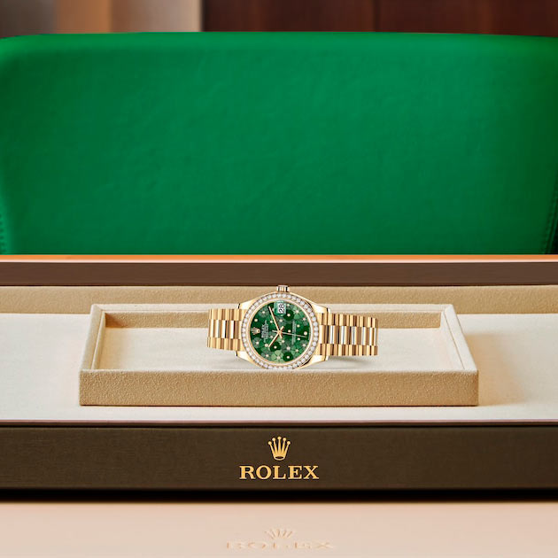 Exposición en la joyeria del reloj Rolex Datejust 31 Oro amarillo de 18 quilates ref: M278288RBR-0038