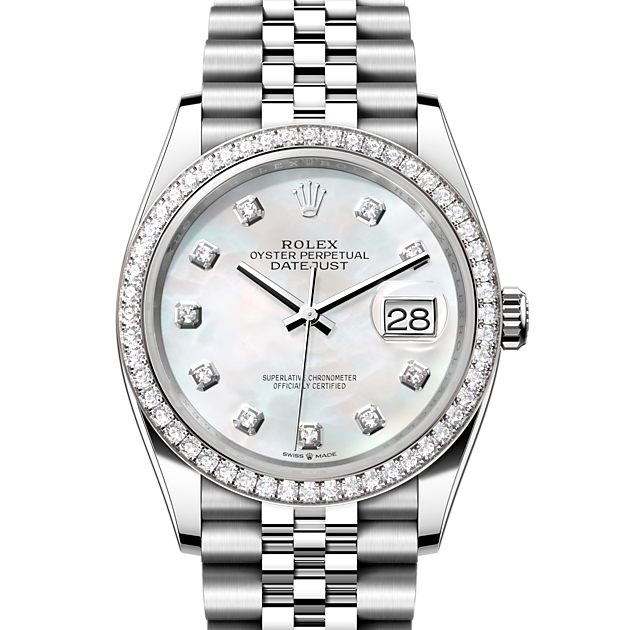 Rolex Datejust 36 Rolesor blanco combinación de acero Oystersteel y oro blanco ref: M126284RBR-0011